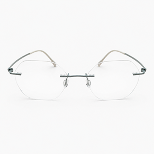 Montures de lunettes sans monture en titane photochromiques UV420 carrées légères en titane pur, prêtes pour la prescription, logo personnalisé - Product Image 2
