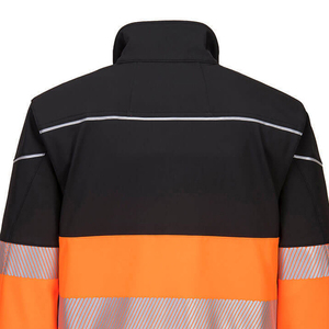 Vestes de sécurité réfléchissantes haute visibilité personnalisées, coupe-vent, chaudes, en softshell avec poche - Product Image 6