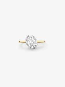Oval Lab Grown Diamond <b>Engagement</b> <b>Rings</b> 1.51ct VS+ Clarity Georgian Prong Set <b>Unique</b> Modern Solitaire IGI Certified 10K Solid - Product Image 1