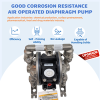 Pompe pneumatique à double diaphragme ARO PD05R-ASS-STT-B 1/2'' résistante aux acides, pour eaux usées et produits chimiques, à commande pneumatique, haut débit 12 GPM, basse pression