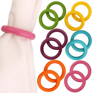 Modern Resin Napkin Rings Ring Shape 4.5cm Durable <b>Table</b> Decoration Party Use - Product Image 3