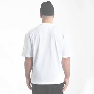 เสื้อยืดโอเวอร์ไซส์ผู้ชายผ้าฝ้ายแท้ 100% พิมพ์ลายกราฟิกได้ตามสั่ง สีขาวล้วน ไซส์ใหญ่พิเศษ - Product Image 6