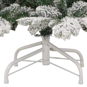 Sapin de Noël Artificiel Articulé de 1,8 m Vert et Blanc en PVC PE Fer Décoratif pour Intérieur - Product Image 6