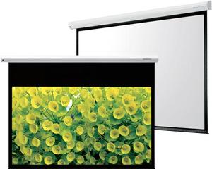 Écran <span class=keywords><strong>de</strong></span> <span class=keywords><strong>projection</strong></span> électrique <span class=keywords><strong>blanc</strong></span> mat 100'' 16:9, montage mural et au plafond, pour cinéma maison - Product Image 1