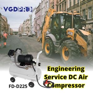 Mini bomba de compresor de aire portátil profesional, sin aceite, CC, doble pistón, resistente a la intemperie, 48V, con depósito de 25 litros - Product Image 3