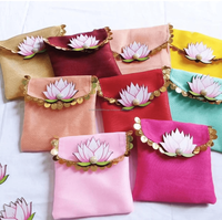 Dompet uang kertas Kraft bordir emas dompet hadiah kerajinan tangan amplop dengan tombol magnetik Sagan penutup uang tunai