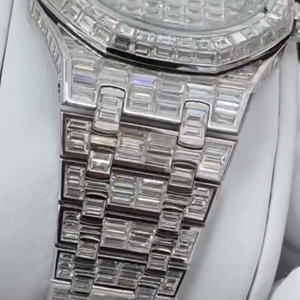 Reloj de Alta Calidad Personalizado con Diamantes Cultivados en Laboratorio, Estilo Hip Hop, Regalo para Hombre - Product Image 4