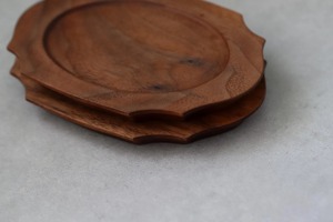 Plato de Madera de Color Natural, Forma Redonda, Diseño Elegante, Hecho a Mano, Vajilla de Cocina, Plato de Madera - Product Image 5
