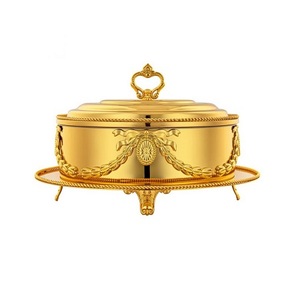 Olla de acero inoxidable martillada, diseño novedoso, olla tipo cacerola con acabado dorado y asas para accesorios de cocina - Product Image 4