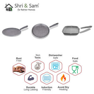 3 PCS Non-Stick Aluminium <b>Cookware</b> <b>Set</b> Primestone STARTER Collection JAGDAMBA CUTLERY LIMITED - Product Image 2