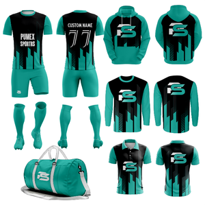 Uniformes de Fútbol Personalizados al por Mayor, Diseño Personalizado Gratuito, Transpirables, Cómodos, con Estampado Digital, Uniformes de Fútbol Personalizados para Equipos, Unisex - Product Image 1