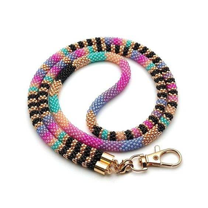 Cordons porte-clés en perles de rocaille - Fournitures artisanales écologiques DIY, logo/couleurs personnalisables, style classique, taille sur mesure - Product Image 6