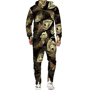 Ensemble de survêtement sport décontracté pour hommes, en coton uni avec logo, idéal pour la gym et le fitness, personnalisable, offre spéciale - Product Image 1