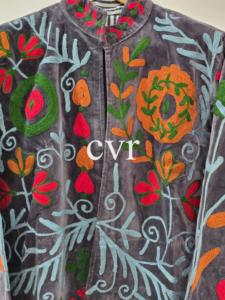 Outerwear Coat Embroidered Uzbek Eco-Friendly Women's Luxury Coat Handmade Velvet Suzani Winter <b>Boho</b> for Party Wear - Product Image 2