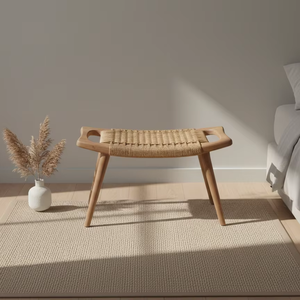 เก้าอี้ไม้สักทำมือยี่ห้อ Eun สไตล์ร่วมสมัยแบบมินิมอล พร้อมการตกแต่งแบบธรรมชาติรักษ์โลก เหมาะสำหรับตกแต่งบ้าน รีสอร์ท และเฟอร์นิเจอร์ร้านกาแฟ - Product Image 2