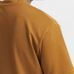 High Quality Men's Short Sleeve Boxy T-Shirt 100% Cotton Casual Solid Eco-Friendly Breathable Street Wear Oversized High Street - Product Image 2