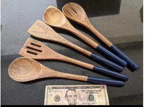 Cuillères en bois de style japonais avec logo personnalisé pour la cuisine, à long manche, petits ustensiles pour mélanger, pâtisser, servir, modernes pour les fêtes - Product Image 2