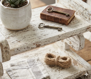 Recycled Boat Wood <b>Stool</b> Bookshelf - Product Image 4