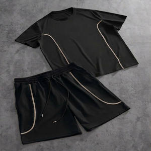 Conjunto de Camiseta y Pantalones Cortos de Verano para Hombre Jacquard Enterprises, Ropa de Playa, Camiseta de Manga Corta y Pantalones Cortos, Traje Ligero Informal - Product Image 2