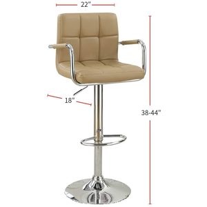 Set di 2 sgabelli da bancone in ecopelle marrone altezza da Bar regolabile da cucina isola bracciolo sedie da banco altezza braccioli - Product Image 6