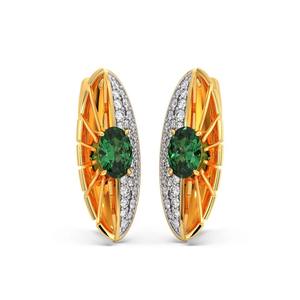 Pendientes de Oro de 14K, Estilo Vintage, de Moda, Venta al por Mayor, con Diamante de 1 Quilate, Corte Brillante, Color DEF, para Mujer - Product Image 1