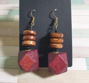 Tribal Wooden <b>Tassel</b> Earrings For Party Daily Wear Festive Lightweight Handcrafted Boho Women Statement Dangle Loop Jewelery - Product Image 5