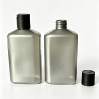 Bouteille carrée en PET avec bouchon à vis givré, vide, pour cosmétiques, lotion, shampoing, gel douche, soins de la peau, rechargeable, anti-fuite