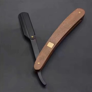 Premium Quality Wood Handle Stainless Steel Straight Cut Throat Barber <b>Razor</b> Professional Manual Shaving Tool for Women <b>Men</b> - Product Image 1