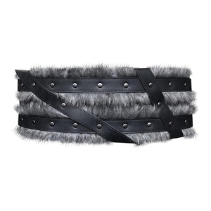 Nouvelle Arrivée Ceinture Guerrier Professionnelle en Cuir Pleine Fleur Faite à la Main avec Fourrure, Séchage Rapide et Ajustable - Product Image 2