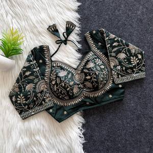 Hermosa blusa con bordado floral en toda la prenda, blusa bordada para mujer, cuello en V, sin mangas, tejida, top formal para fiesta. - Product Image 3