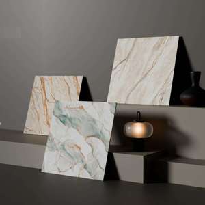 Azulejos de Porcelana Alpen Crema Beige con Efecto Mármol, 600x600mm, Brillantes, para Interiores, Resistentes a Ácidos, Antibacterianos, Antideslizantes - Product Image 4