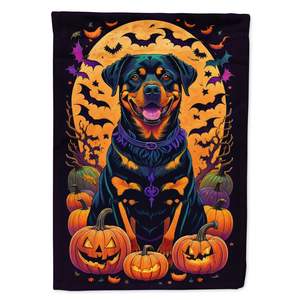 Rottweiler Witchy Halloween Garden Flag Multicolor Buzón Decorativo Patio Banner para Patio Obra DE ARTE Camas de flores-Tamaño de jardín - Product Image 1