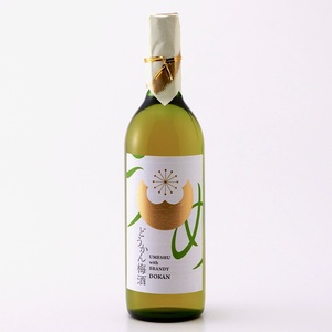 Premium Japanese Sweet Umeshu with Brandy Dokan Craft Plum Liqueur 720ml Honjozo 15% ABV in Gourd-shaped <b>Bottle</b> Made Japan - Product Image 1
