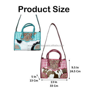 Nouvel Arrivage 2026 – Sac à Main de Luxe pour Femme, en Cuir Véritable Façonné à la Main, Motif Damier, Sac Fourre-Tout Bandoulière Western en Cuir de Vachette Durable - Product Image 2