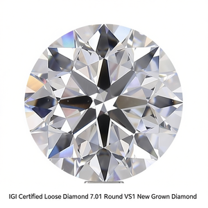Diamant rond de 7,01 carats certifié IGI, VS1, diamant cultivé en laboratoire - Product Image 2