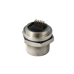 ขั้วต่อ RJ45 แบบวงกลม Cat5e ตัวเรือนโลหะ IP67 ชนิดขา PCB มุมฉาก - Product Image 5