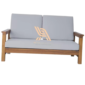 Sofá de dos plazas para exteriores de madera de teca natural de la mejor calidad para jardín exterior y patio de hotel - Product Image 3