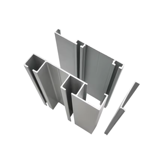 Perfil de Extrusión de Aluminio Serie 6000 Gris Metálico para Puertas Corredizas (Forma Cuadrada) - Product Image 3