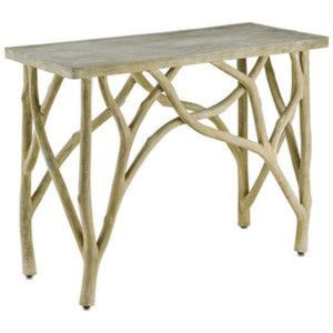 Mesa Consola Decorativa de Diseño con Hojas de Ginkgo, Fabricada en Metal de Alta Calidad, con Aspecto Elegante y Lujoso para el Hogar, Hotel o Sala de Estar - Product Image 4