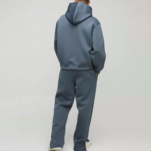 Wholesale Customizable Men's Winter <b>Hooded</b> Solid 100% Cotton Breathable Lightweight Oversized Tracksuits Sets for Casual Wear - Product Image 5