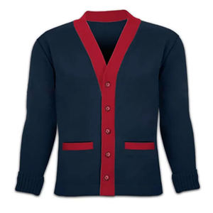 Mens Heavy <b>Cardigan</b> Knitwear <b>Cardigan</b> Manufacturers <b>Cardigan</b> <b>Sweater</b> for Men with Contrast Color - Product Image 2
