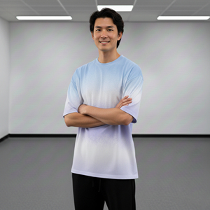 Camisetas de Hombre Extra Grandes a la Moda, con Efecto Spray, Hombros Caídos, Cuello Redondo, Manga Corta, Tallas Grandes, 100% Algodón, Estilo Hip Hop - Product Image 2