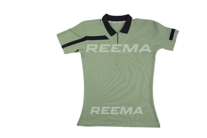 เสื้อโปโลผู้ชาย Reema สีเขียว แบบซิปครึ่งตัว ทรงปกติ ระบายอากาศได้ดี ซับเหงื่อ ผลิตจากโพลีเอสเตอร์ เหมาะสำหรับใส่ในฤดูร้อนและฤดูใบไม้ร่วง กิจกรรมกลางแจ้ง - Product Image 1