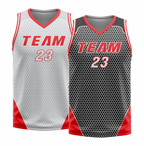 Team Sublimated <b>Mesh</b> Basketball Uniform Set V-Neck Sleeveless Breathable Unisex Adult All Seasons Athletic Wear - Product Image 2