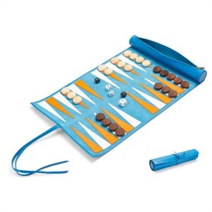 Travel Portable Premium Quality Genuine Leather <b>Backgammon</b> <b>Board</b> Game Custom Handmade Roll up <b>Backgammon</b> Game Set - Product Image 1