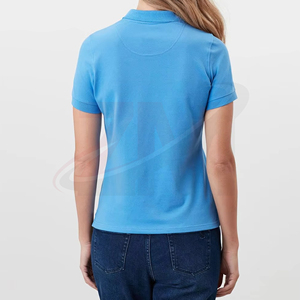 เสื้อโปโลผ้าฝ้ายทรงเข้ารูปสำหรับผู้หญิง แขนสั้น เนื้อผ้ายืดนุ่ม ระบายอากาศได้ดี เหมาะสำหรับใส่ทำงานหรือใส่ในชีวิตประจำวัน - Product Image 4