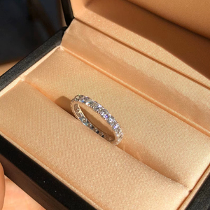 Custom Round Cut Moissanite Diamond Wedding <b>Ring</b> IGI Certified 925 <b>Silver</b> Luxury Band <b>Ring</b> Fine Women Jewelry - Product Image 6