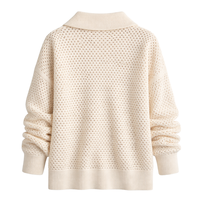 Cardigan en tricot 100 % coton pour femme, boutonné sur le devant, texture maille ouverte, coupe décontractée, pull décontracté à superposer, idéal pour l'hiver et le quotidien