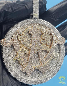 Designer Alphabet Letter Pendant Fully Iced Hip Hop Jewelry Moissanite Diamond Custom <b>Name</b> <b>Chain</b> Pendant - Product Image 5