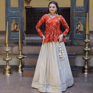 New Arrivals Latest Fashion Elegant Wedding Party Wear Top Lehenga <b>Set</b> Designer soft silk Wedding Wear Outfit - Product Image 1